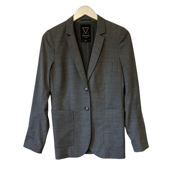 Talula Exeter Gray Wool School Boy Blazer - Size 6 - Picture 2 of 16